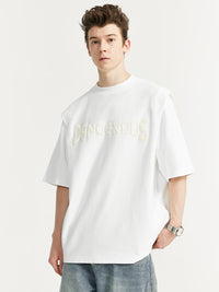 "DANGEROUS" Puffer Print T-Shirt in White Color 3