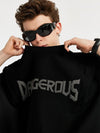 "DANGEROUS" Puffer Print T-Shirt in Black Color - THIS IS FOR HIM