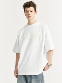 "DANGEROUS" Puffer Print T-Shirt in White Color - THIS IS FOR HIM