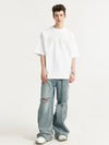 "DANGEROUS" Puffer Print T-Shirt in White Color - THIS IS FOR HIM