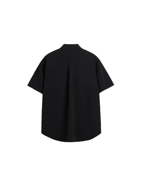 "DANGEROUS" Short Sleeve Oversized Shirt in Black Color 2