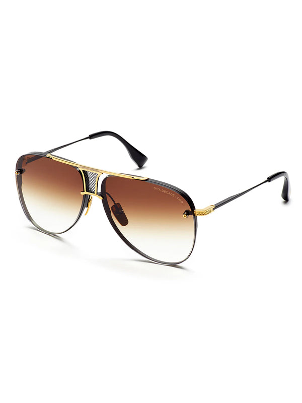 DITA DECADE-TWO Sunglasses in Matte Black-18K Gold Color