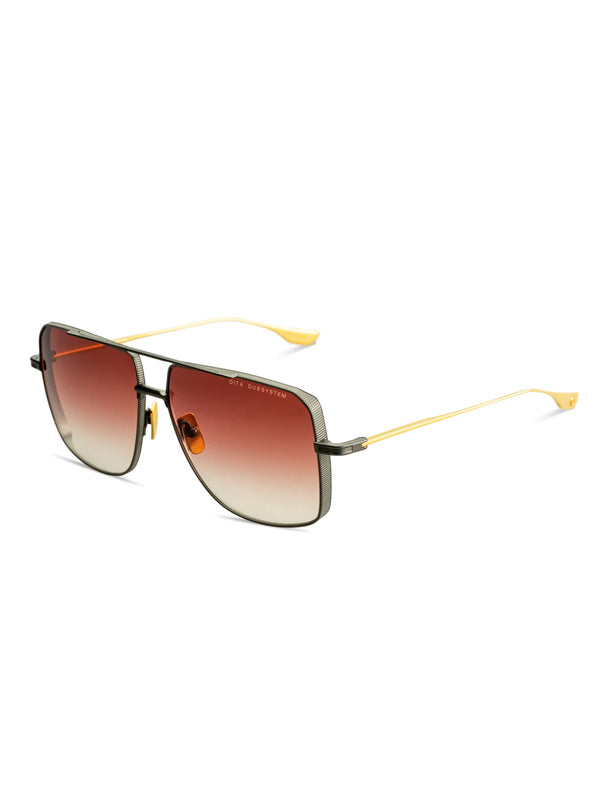 DITA DUBSYSTEM Sunglasses in Black Iron-Yellow Gold Color