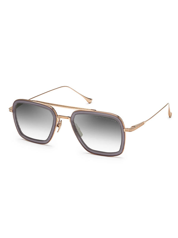 DITA FLIGHT.006 Sunglasses in Matte Grey Crystal-12K Gold with Grey to Clear Gradient Lens Color