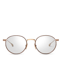 DITA JOURNEY-TWO Optical in Brushed White Gold-Mahogany Color 2