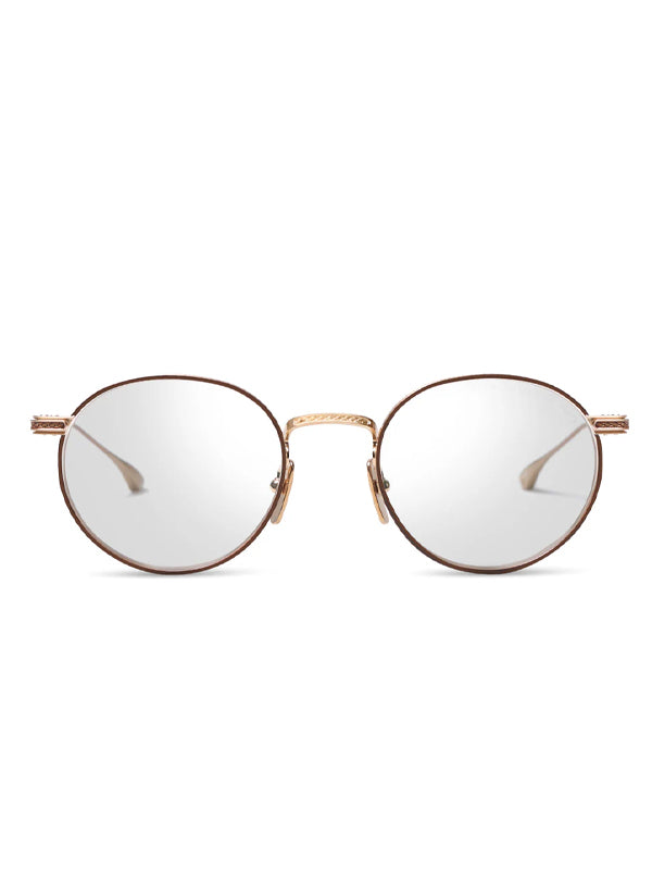 DITA JOURNEY-TWO Optical in Brushed White Gold-Mahogany Color 2