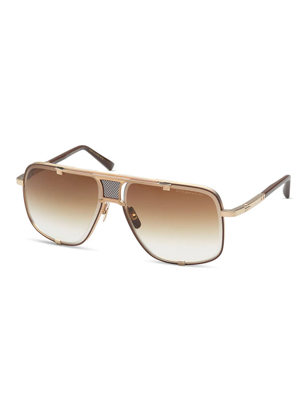 DITA MACH-FIVE Sunglasses in Brushed White Gold Color