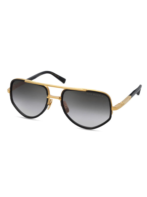 DITA MACH-X Sunglasses in Black Glass-Matte Yellow Gold Color