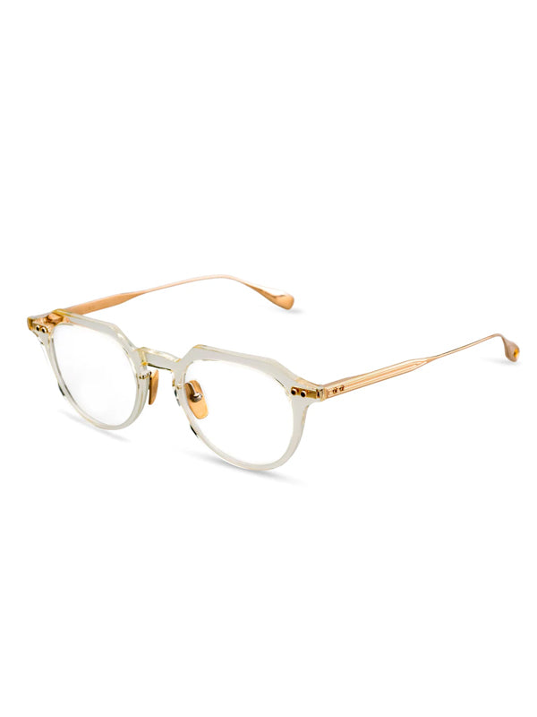 DITA OKU Optical in Vintage Clear-White Gold Color