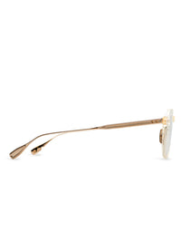 DITA OKU Optical in Vintage Clear-White Gold Color 3