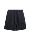 Dark Blue Cargo Denim Shorts 2