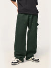 Dark Green Straight Leg Cargo Pants 2