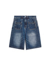 Denim Shorts with Front Pockets