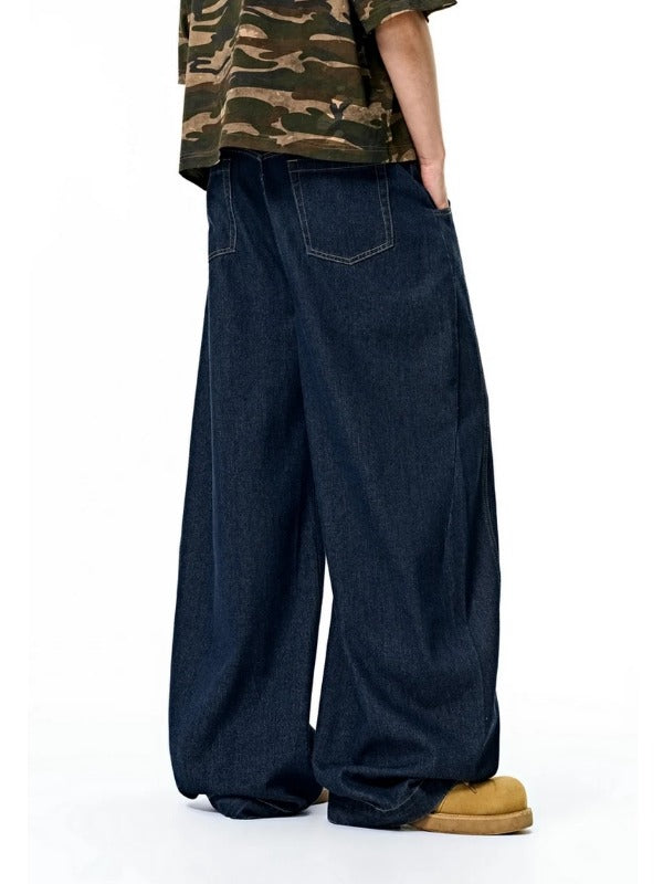 Denim  Washed and Distressed Machete Baggy Jeans 4