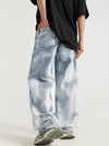 Distressed Dyed Gradient Washed Wide Leg Jeans 7