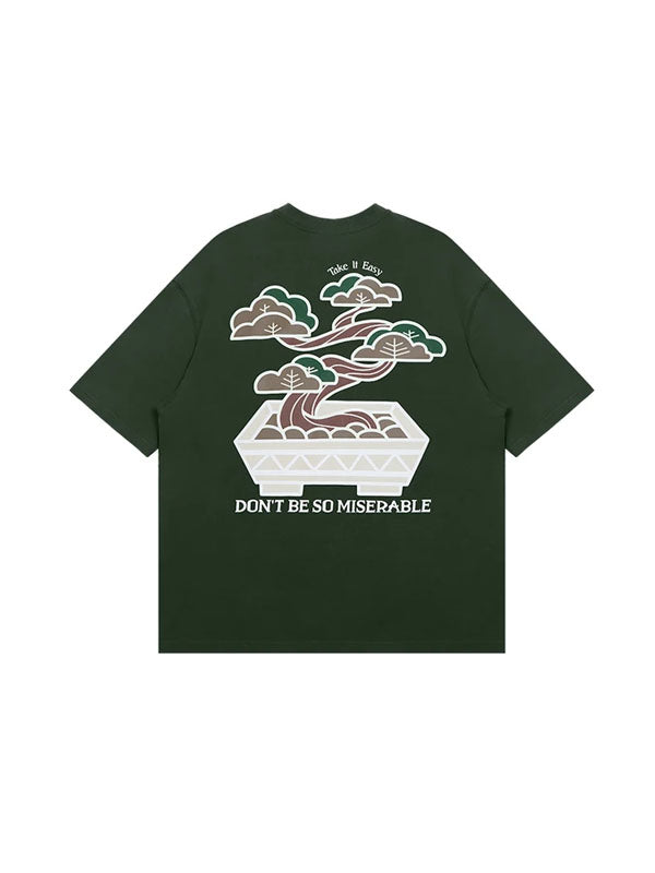 "Don't Be So Miserable" Green T-Shirt 
