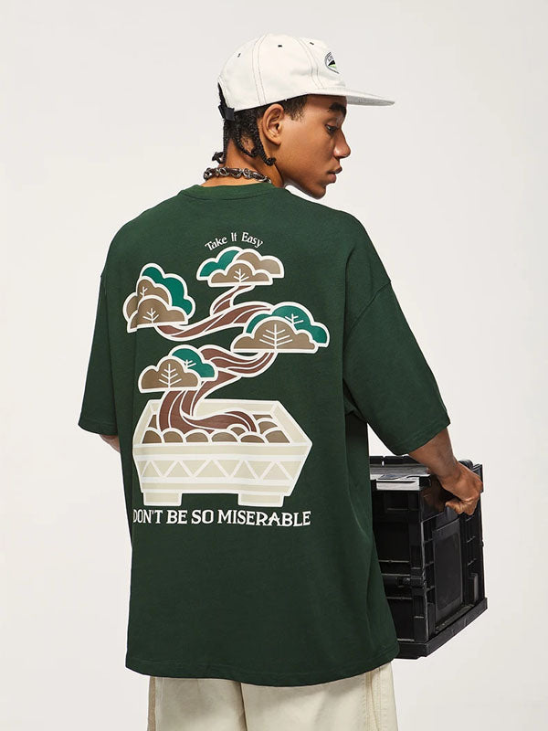"Don't Be So Miserable" Green T-Shirt  3