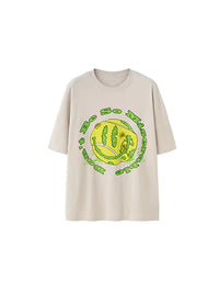 "Don't Be So Misereable" T-Shirt in Beige Color