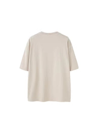 "Don't Be So Misereable" Tennis Ball T-Shirt in Beige Color