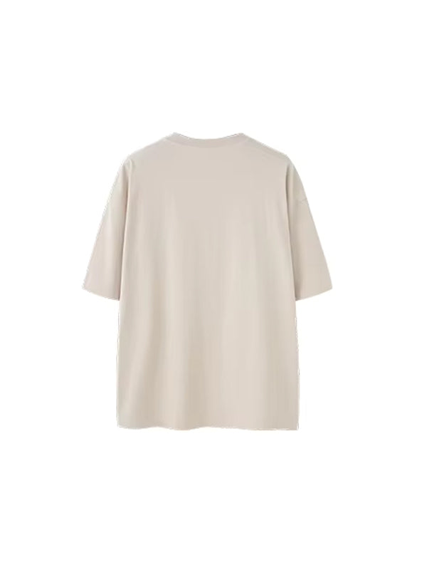 "Don't Be So Misereable" Tennis Ball T-Shirt in Beige Color