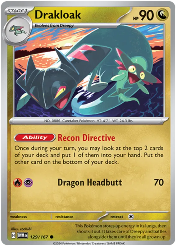 [Collector Troves] Pokemon Scarlet & Violet Twilight Masquerade Drakloak Card