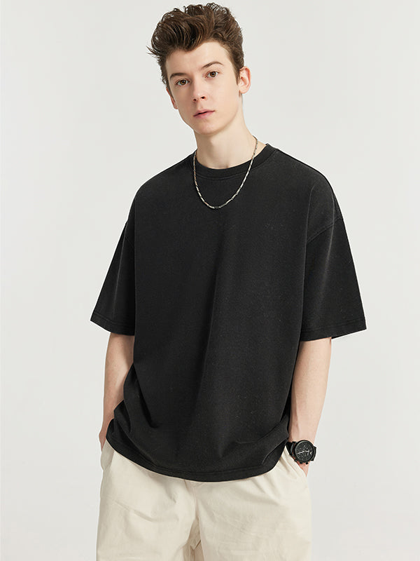 Drop Shoulder Oversized T-Shirt in Black Color 3