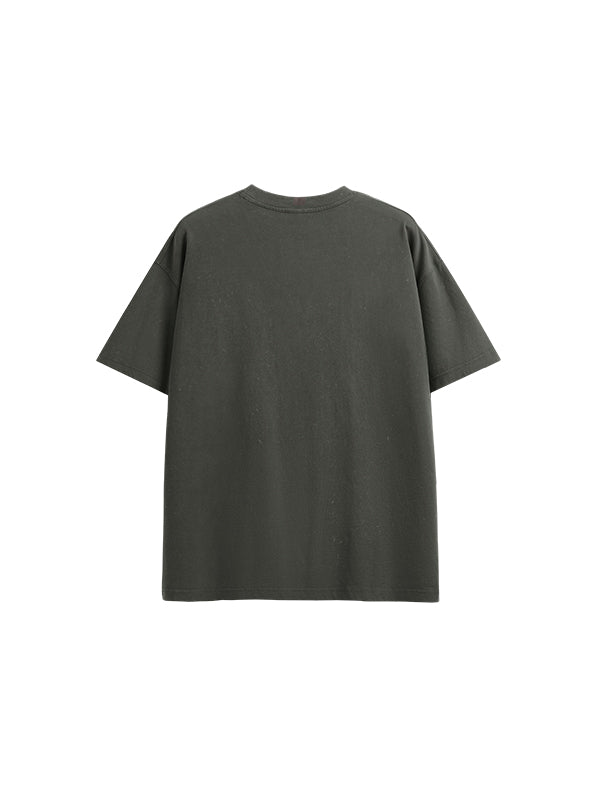 Drop Shoulder Oversized T-Shirt in Grey Color 2