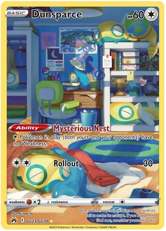  Pokemon Sword & Shield Crown Zenith Dunsparce Card