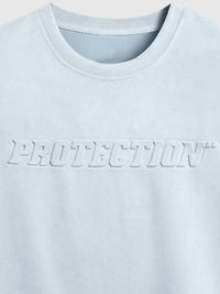 Embossed "Protection" Suede T-Shirt & Shorts Set detail 3