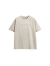 Embossed "Protection" Suede T-Shirt & Shorts Set in Beige Color