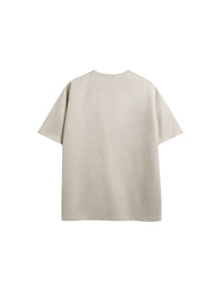 Embossed "Protection" Suede T-Shirt & Shorts Set in Beige Color 2