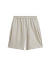 Embossed "Protection" Suede T-Shirt & Shorts Set in Beige Color 3