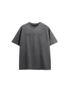 Embossed "Protection" Suede T-Shirt & Shorts Set in Grey Color