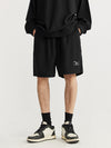 Embroidered "N.E.W"  Pique Long Sleeve T-Shirt & Shorts Set in Black Color 12