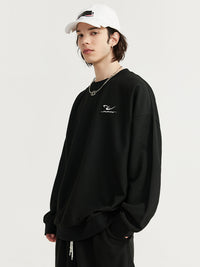 Embroidered "N.E.W"  Pique Long Sleeve T-Shirt & Shorts Set in Black Color 9