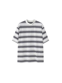 Embroidered "Sunshine" Striped T-shirt in White Color