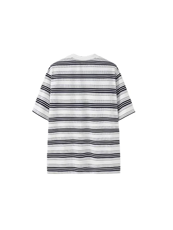 Embroidered "Sunshine" Striped T-shirt in White Color 2
