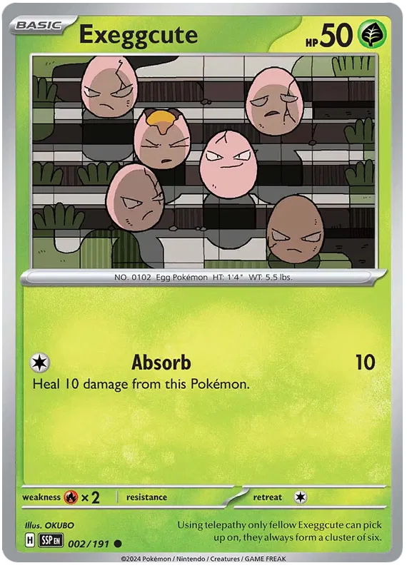 Pokemon Scarlet & Violet Surging Sparks Exeggcute Card