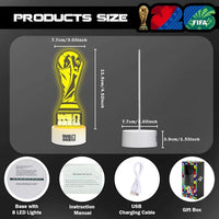 Travelmall Officially Licensed FIFA WorldCup 2026 Acrylic Lamp with Changing Light