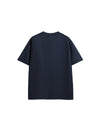 Faux Suede Drop Shoulder T-Shirt in Blue Color  2