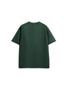 Faux Suede Drop Shoulder T-Shirt in Green Color 2