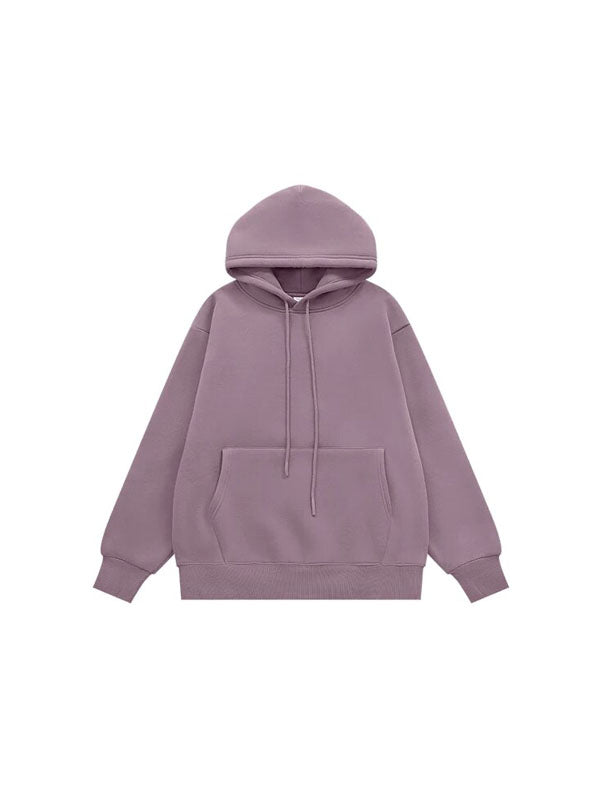Fleece Hoodie in Grey Purple Color