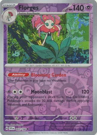 Pokemon Scarlet & Violet Florges Card reverse