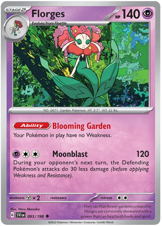 Pokemon Scarlet & Violet Florges Card