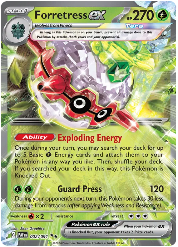 [Collector Troves] Pokemon Scarlet & Violet Paldean Fates Forretress ex Card