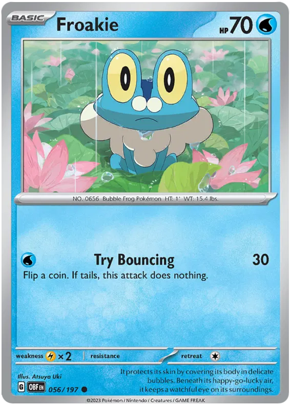 [Collector Troves] Pokemon Scarlet & Violet Obsidian Flames Froakie Card