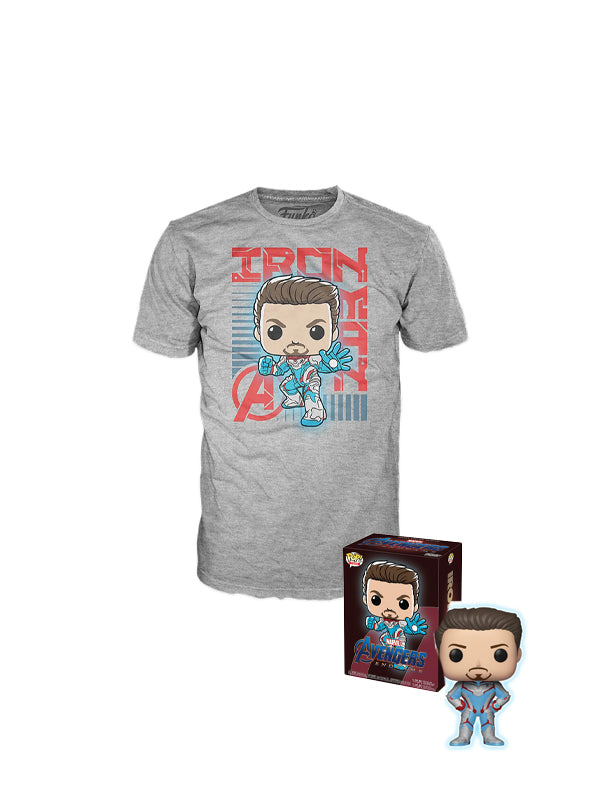 Funko Avengers 4: Endgame Iron Man Glow-in-the-Dark Vinyl Figure & T-Shirt Box Set