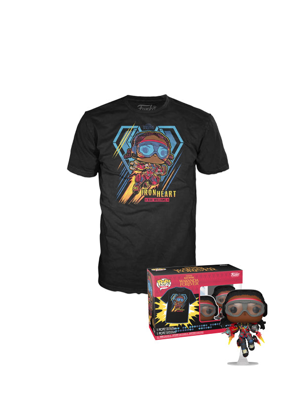 Funko Black Panther Wakanda Forever Ironheart MK1 Glow-in-the-Dark Vinyl Figure & T-Shirt Box Set 2