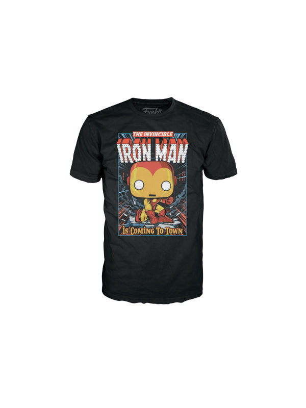 Funko Marvel Holiday Iron Man Glow-in-the-Dark Vinyl Figure & T-Shirt Box Set  2