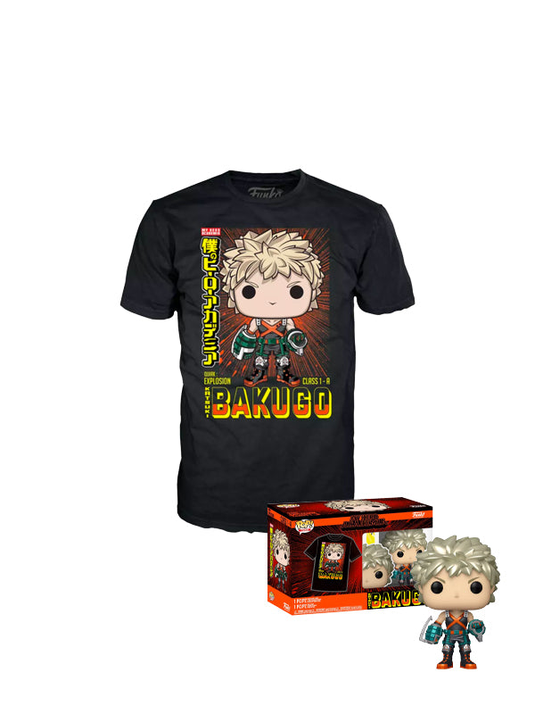 Funko My Hero Academia Katsuki Bakugo Vinyl Figure & T-Shirt Box Set 4